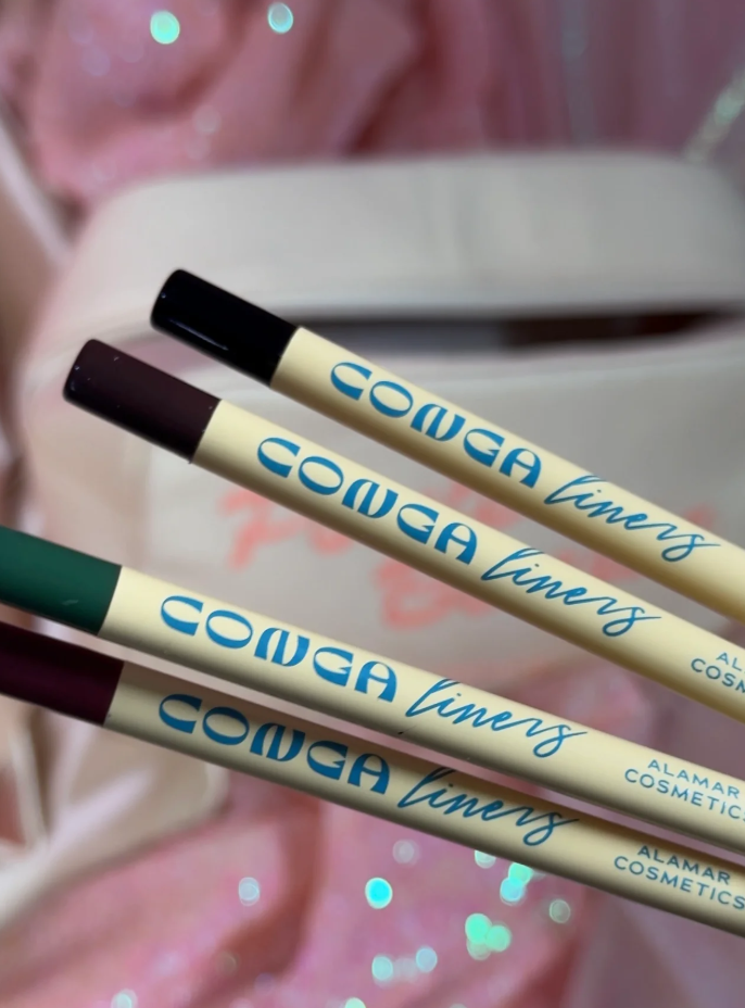 Innovate the Label COWGA Liners affordable waterproof eyeliner in multiple shades with sleek beige packaging