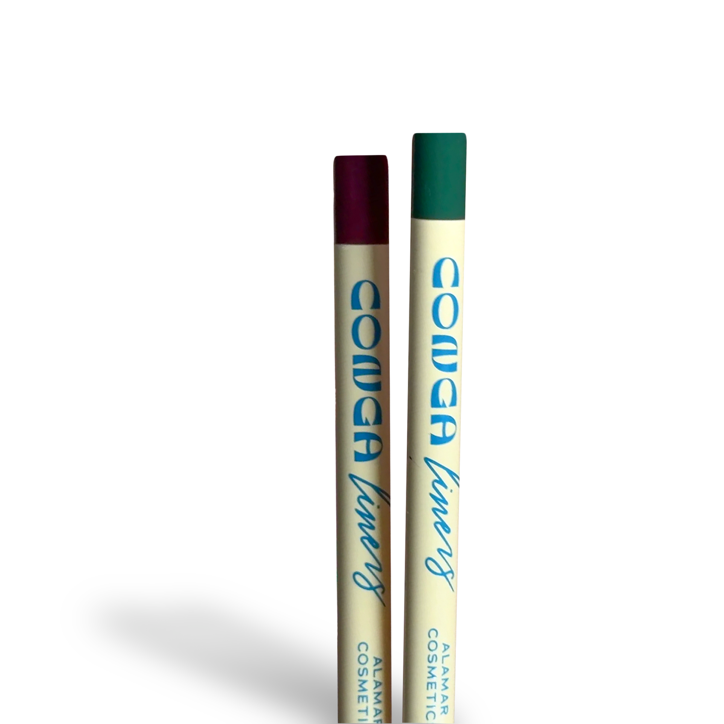 Innovate the Label affordable waterproof eyeliner pencils in green and burgundy shades
