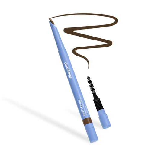 Innovate the Label brow pencil for shaping and filling with spoolie brush and brown color
