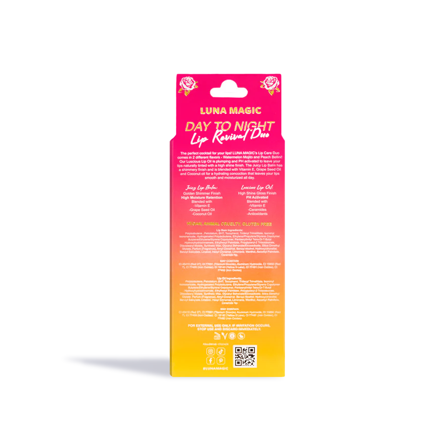 Innovate the Label affordable lip revival kit Luna Magic Day to Night Lip Gloss Duo packaging