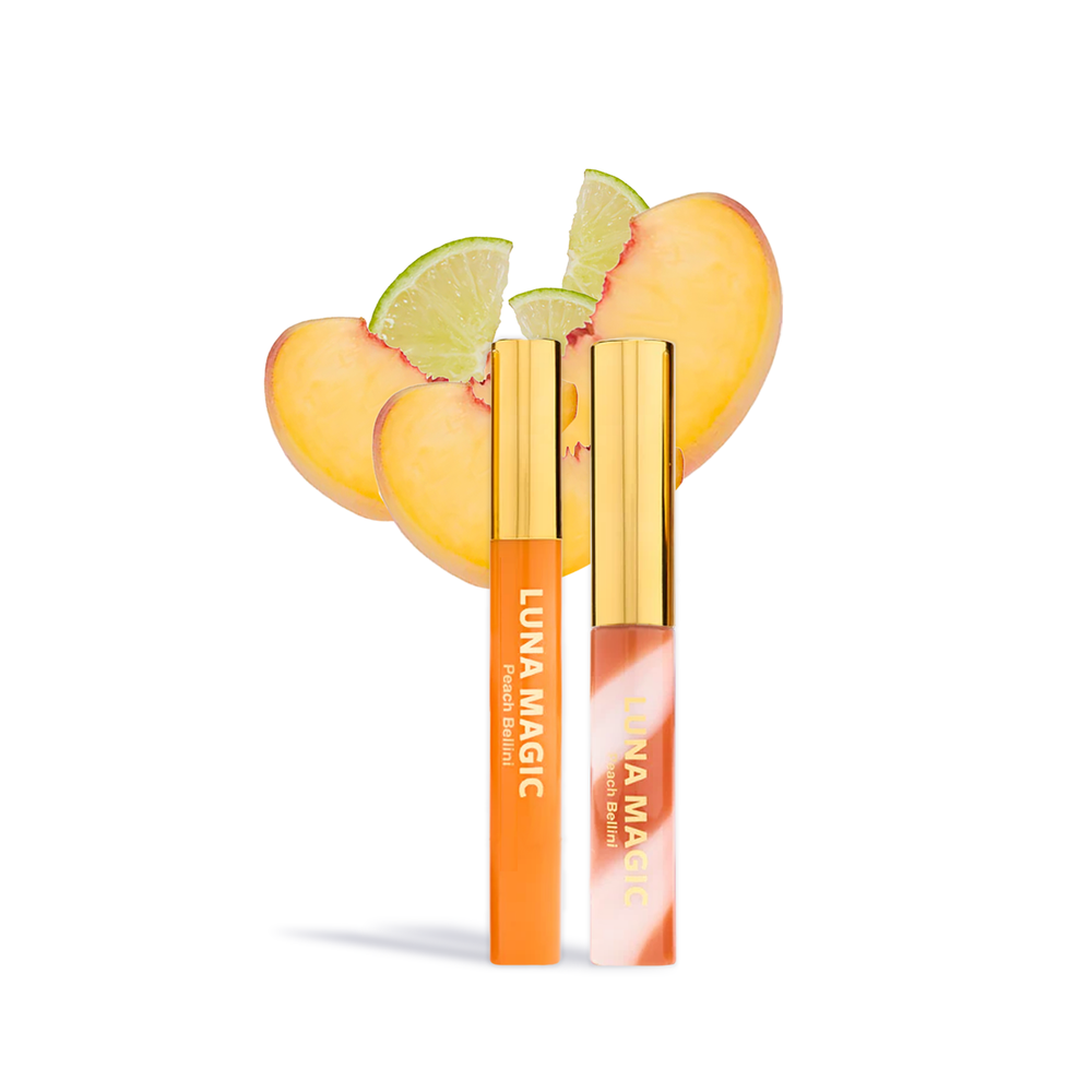 Innovate the Label affordable lip revival kit with two Luna Magic lip glosses and fresh fruit slices