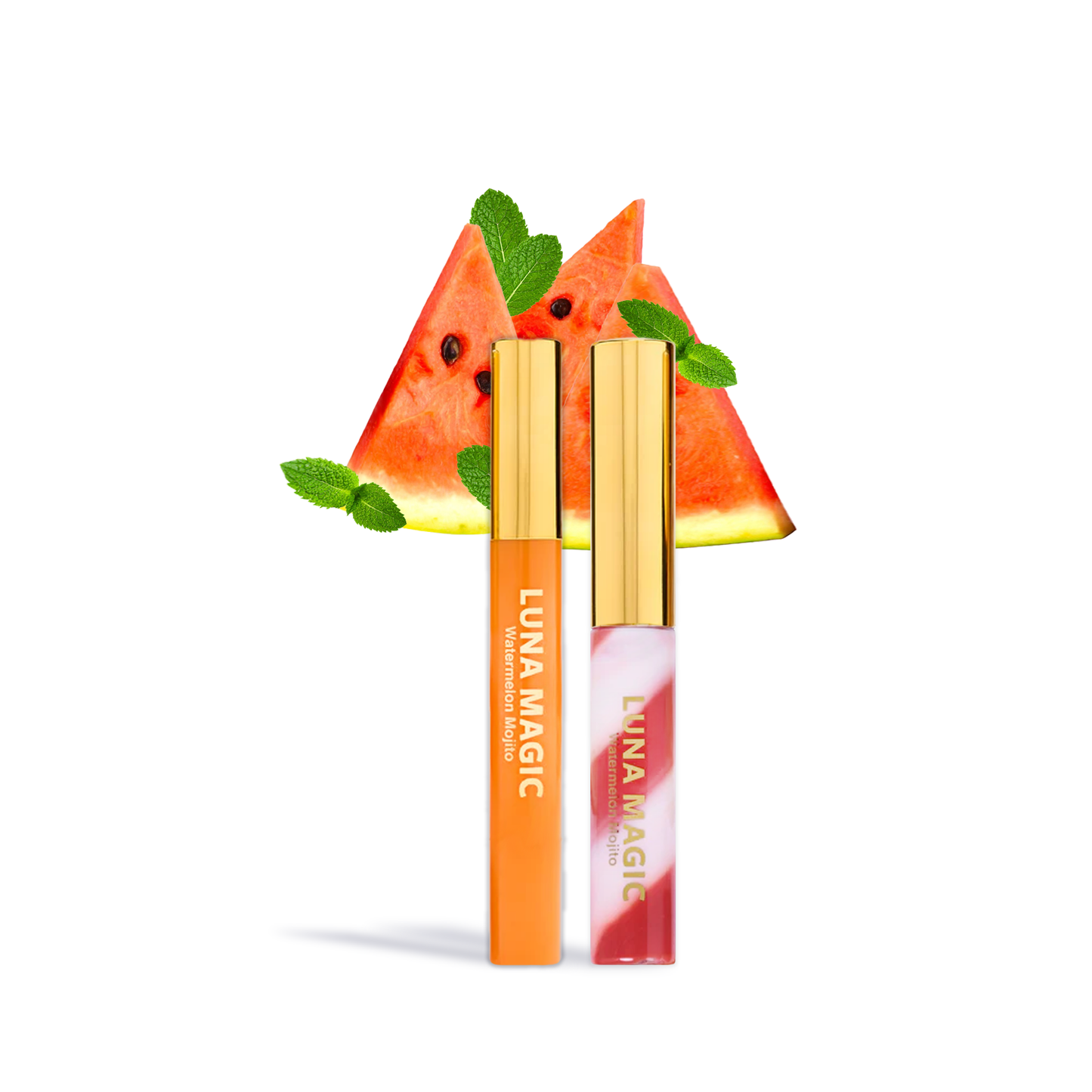 Innovate the Label affordable lip revival kit with two lip glosses and fresh watermelon slices