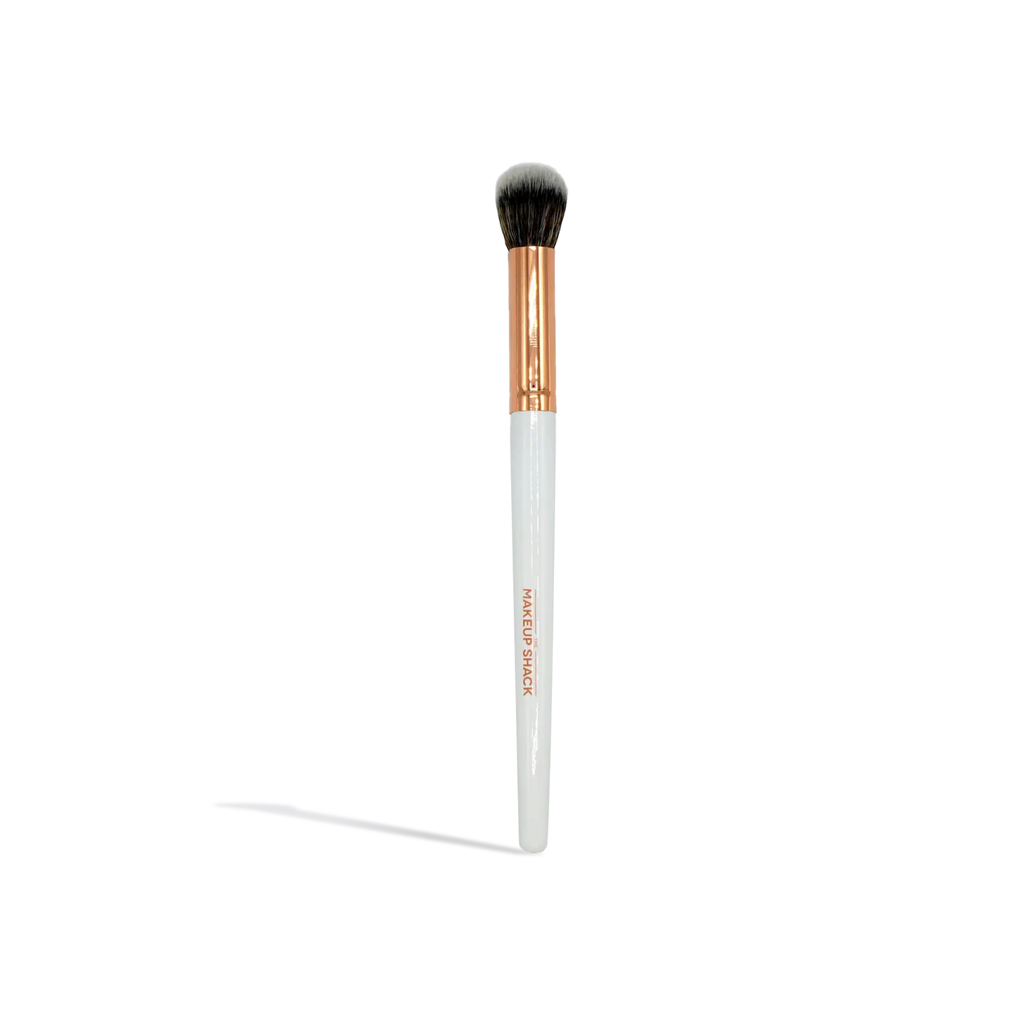 Innovate the Label essential face brush set single white brush with rose gold ferrule for precise makeup application