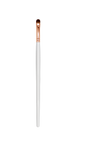 Precision makeup brush for detail work with white handle and rose gold ferrule from The Makeup Shack