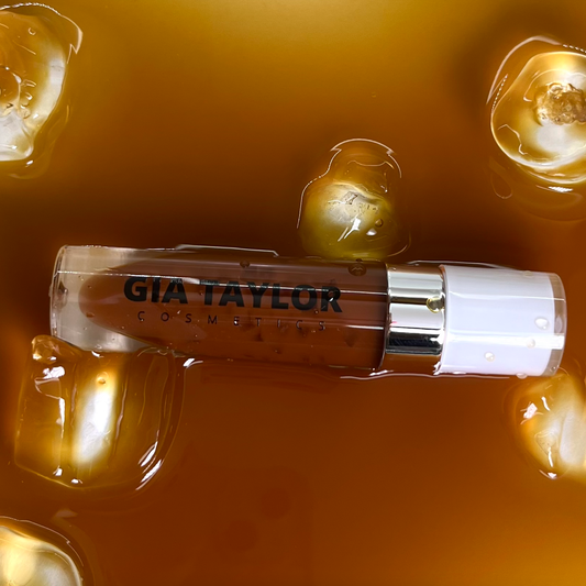 Iced Coffee Lip Gloss by Gia Taylor a Clear High-Shine Lip Gloss with Coffee Scent