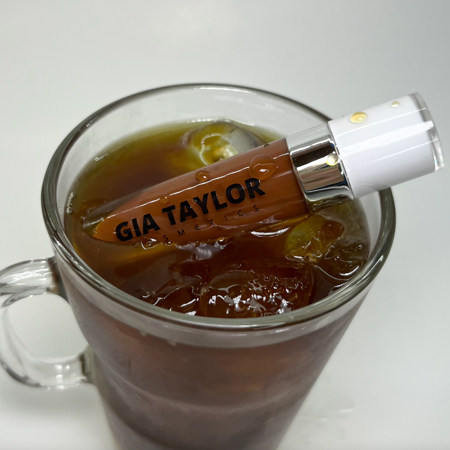 Iced Coffee Lip Gloss by Gia Taylor a Clear High-Shine Lip Gloss with Coffee Scent