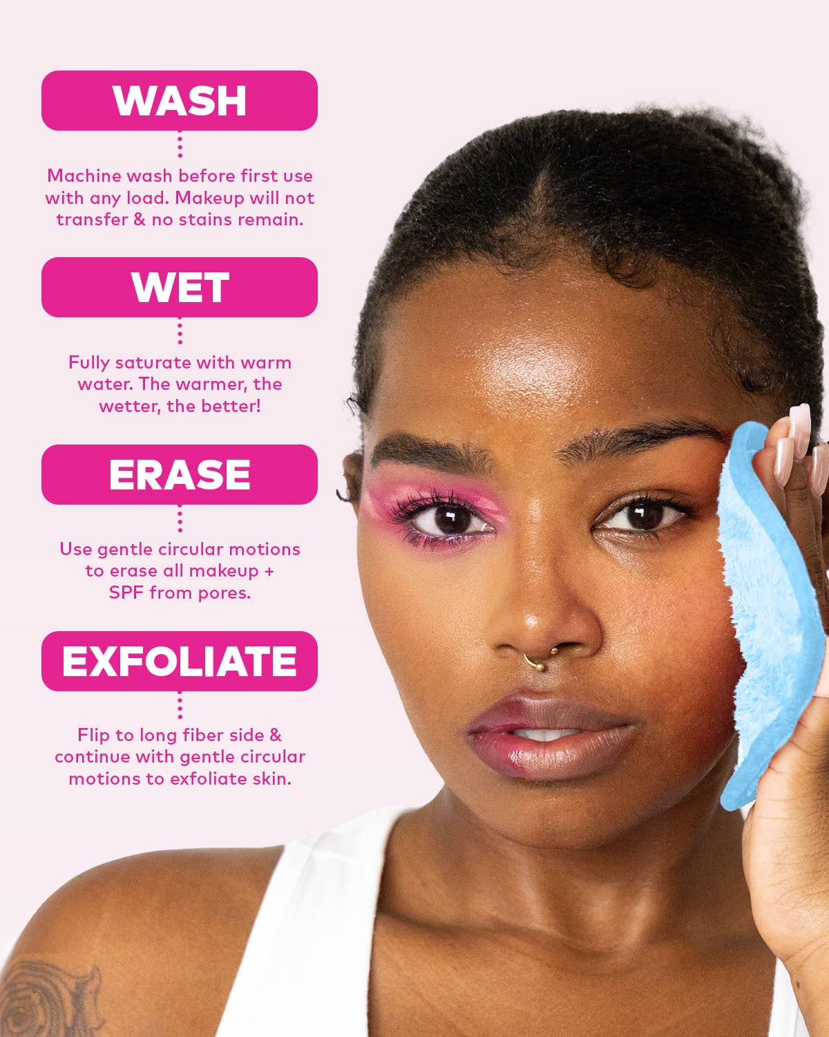 Cloud Cosmetic Bag with Makeup Removing Towels by The Makeup Eraser