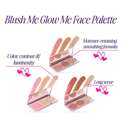 Bronzer & Highlighter, Blush Me & Glow Palette by Girlactik