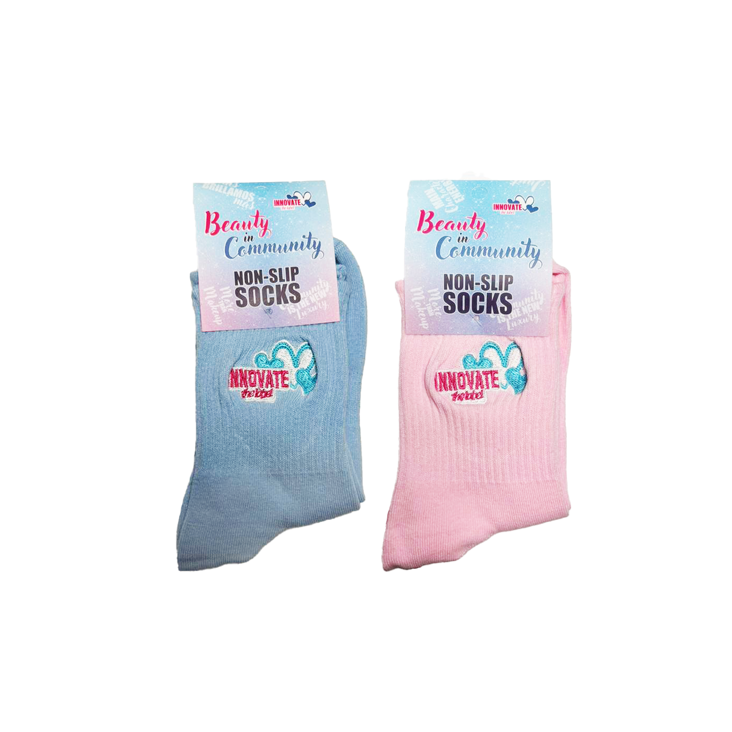 Beauty in Community Grip Pilates & Self-Care Socks