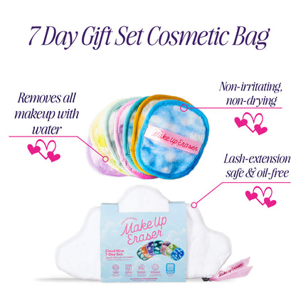 Cloud Cosmetic Bag with Makeup Removing Towels by The Makeup Eraser