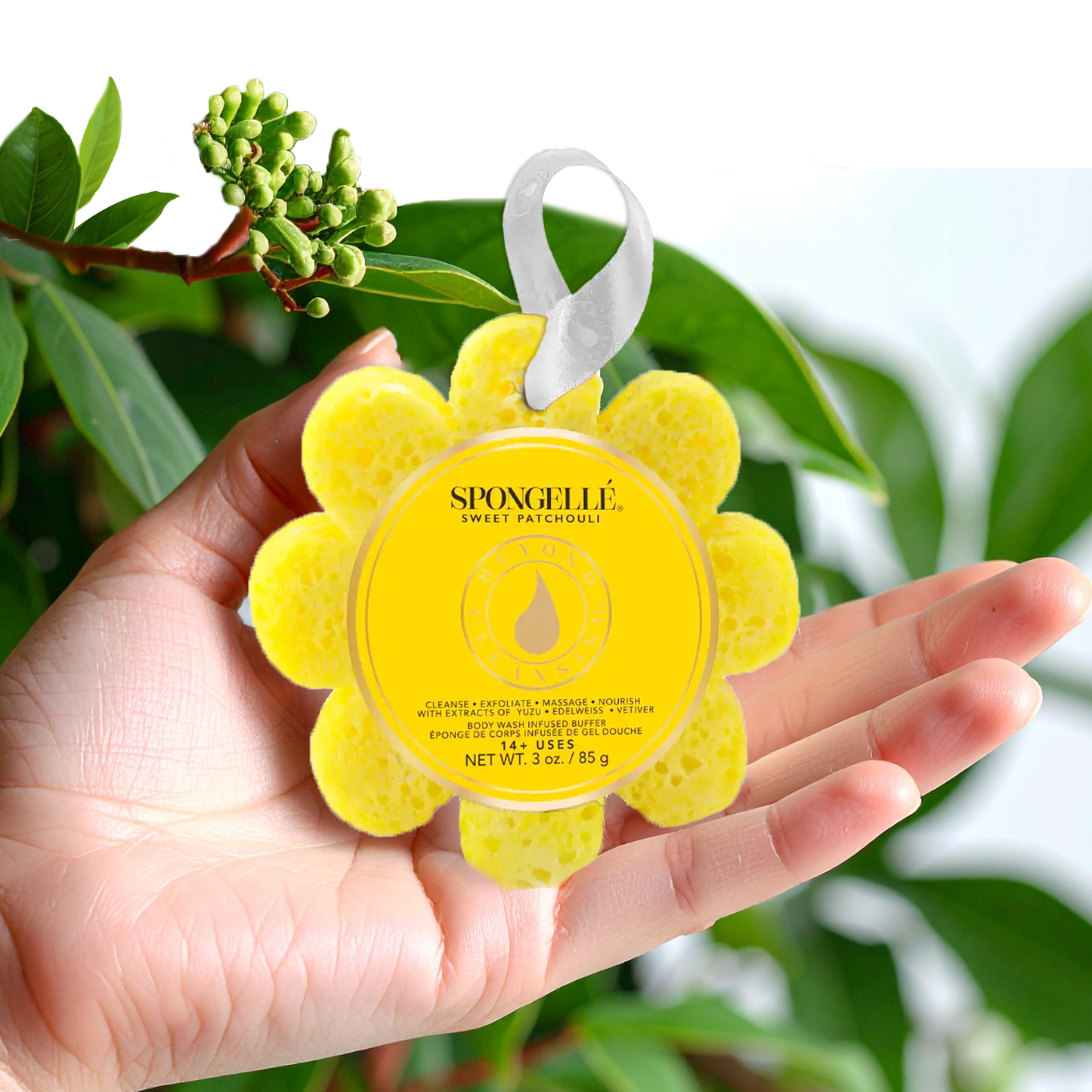 Spongelle Wildflowers Soap Sponges Body wash–infused sponge for a quick, luxe cleanse