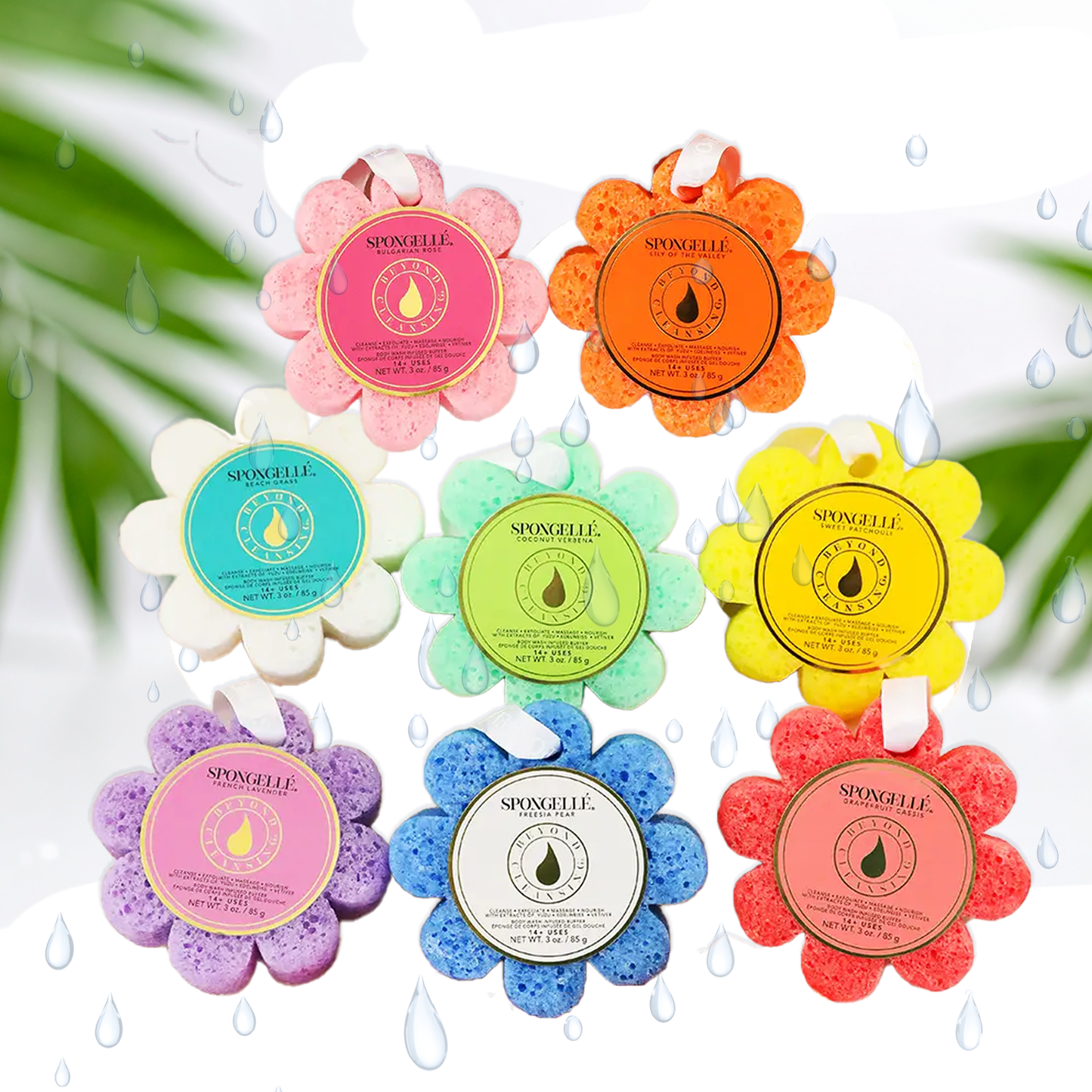 Spongelle Wildflowers Soap Sponges Body wash–infused sponge for a quick, luxe cleanse