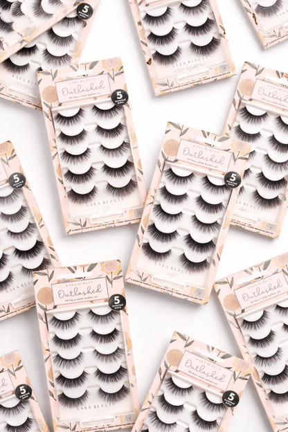 FT-08 Kara Beauty OUTLASHED 3D Faux Mink Lashes 5 PAIRS ASSORTED