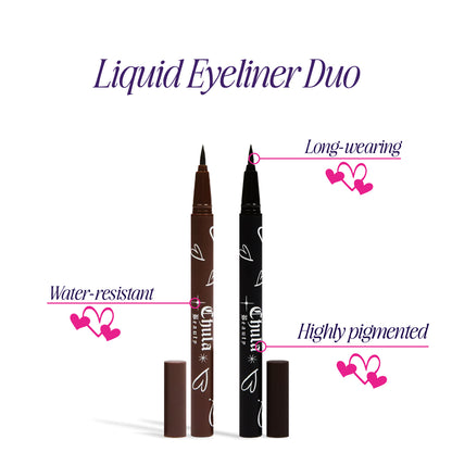Long-Wear Liquid Eyeliner Duo by Chula Beauty