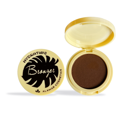 Alamar Cosmetics mini bronzers in the shade Oye Morena for a radiant sun-kissed glow on deep skin tones