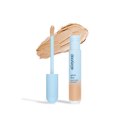 Alleyoop Game Face Concealer by Innovate the Label with light beige shade and applicator wand