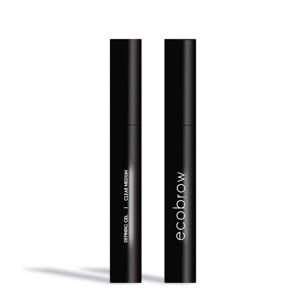Innovate the Label clear eyebrow gel in sleek black tube packaging for natural brow styling