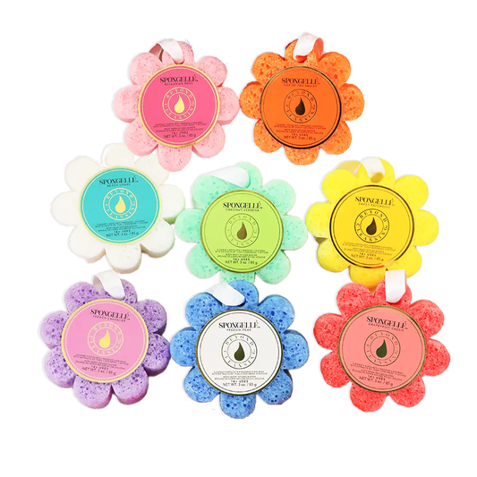 Spongelle Wildflowers Soap Sponges Body wash–infused sponge for a quick, luxe cleanse