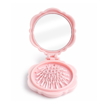 HA-09 - HA-12 Innovate the Label Beauty in Bloom Compact Brush with Mirror