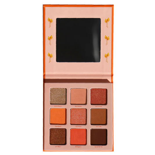 Half Caked eyeshadow palette by Innovate the Label with nine warm neutral shades and built-in mirror