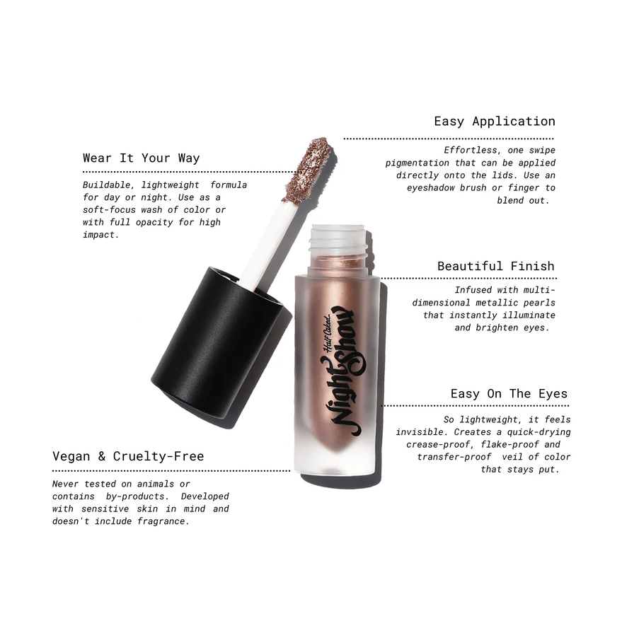 Half Caked Night Show Liquid Shadow by Innovate the Label Beauty Bundles with metallic finish and easy application