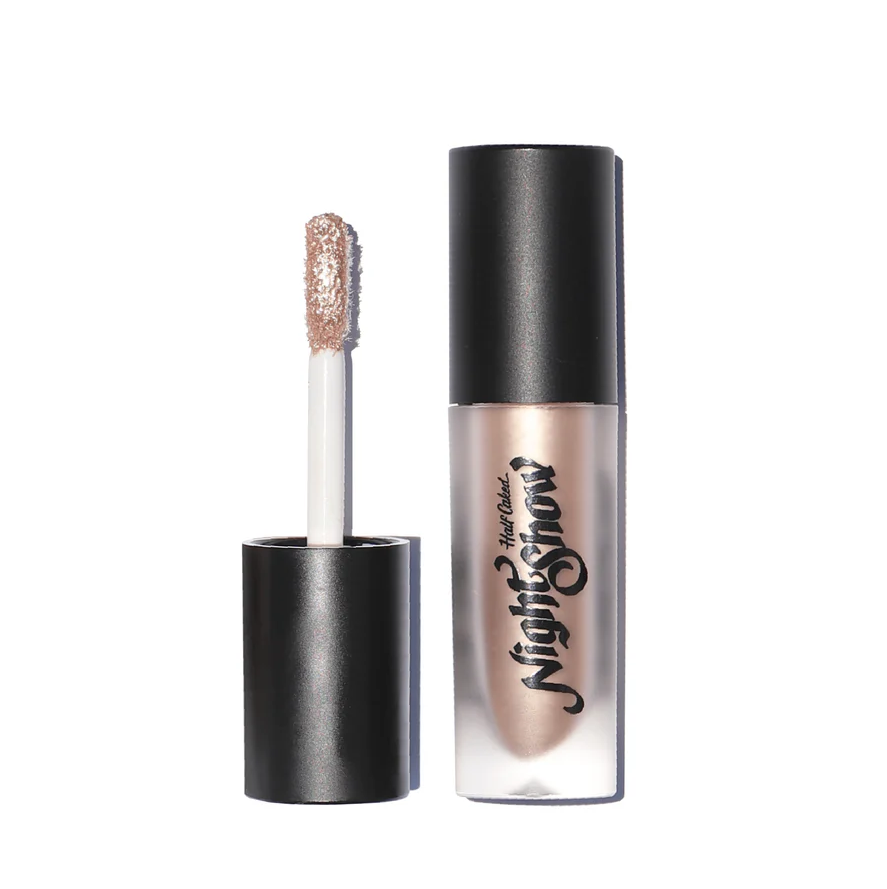 Half Caked Night Show Liquid Shadow in metallic nude shade with black cap and applicator wand