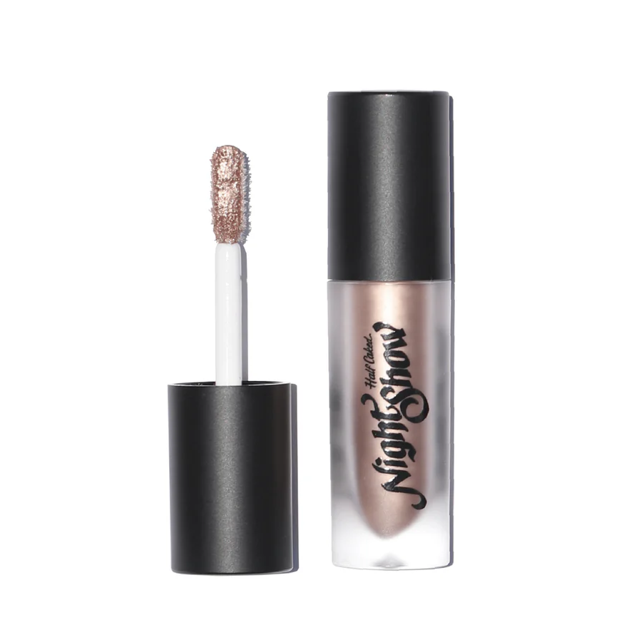 Half Caked Night Show Liquid Shadow in metallic rose gold shade with applicator wand