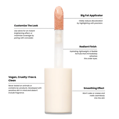 Innovate the Label concealer with big fat applicator under eye brightener for dark circles and radiant finish