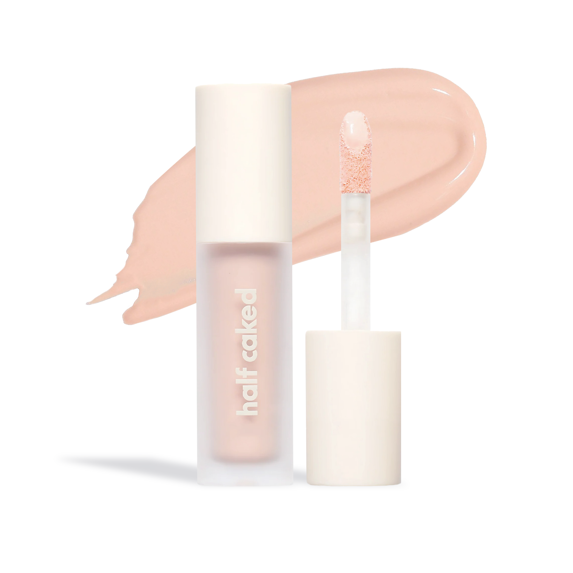 Innovate the Label concealer half caked with applicator and swatch under eye brightener for dark circles