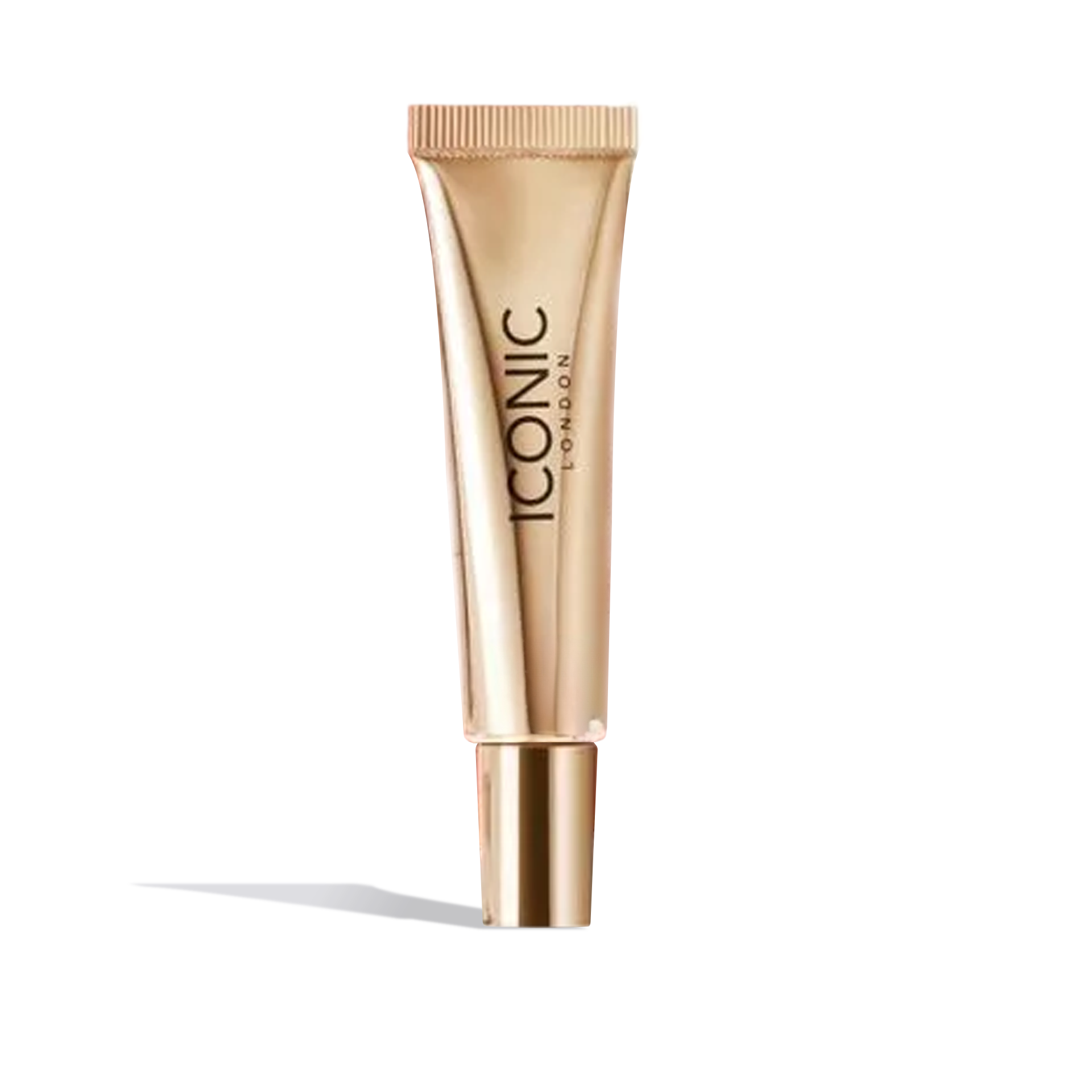 Iconic London sheer blush in a sleek gold tube with minimalist branding from Innovate the Label LLC