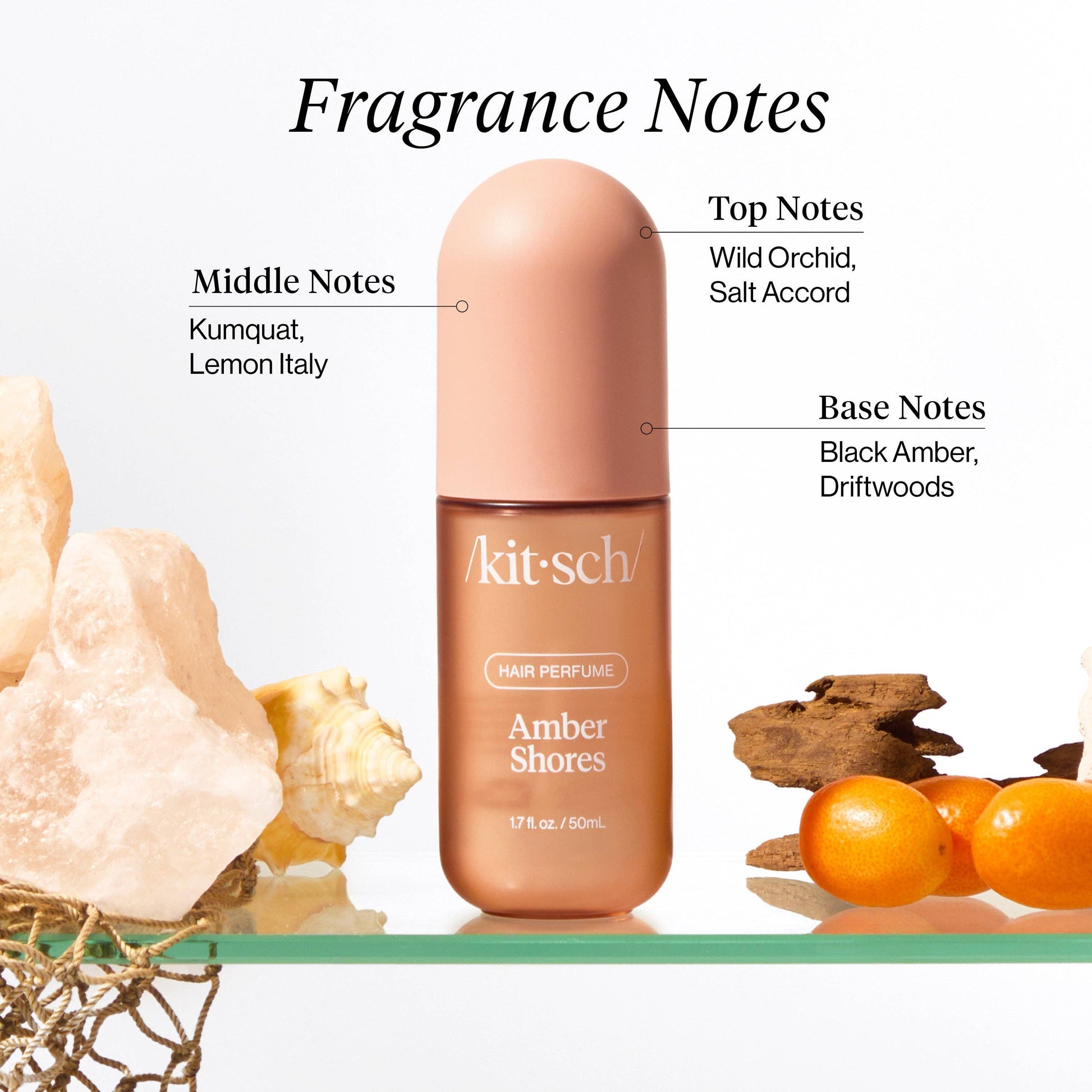 Amber hair perfume by Innovate the Label with wild orchid top notes and black amber base notes