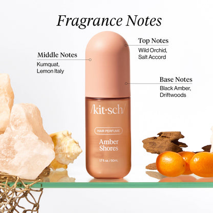 Amber hair perfume by Innovate the Label with wild orchid top notes and black amber base notes