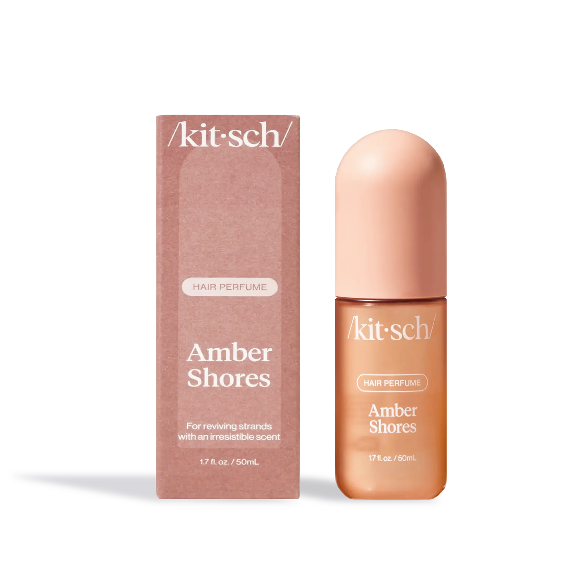 Amber hair perfume by Innovate the Label with amber shores scent in 1.7 oz bottle and box