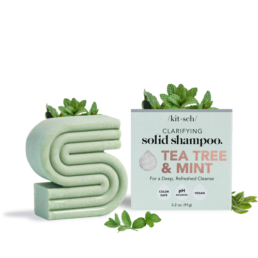 Innovate the Label tea tree and mint clarifying solid shampoo bar anti dandruff shampoo bar with fresh mint leaves