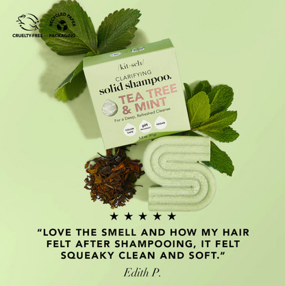 Innovate the Label anti dandruff shampoo bar with tea tree and mint for clarifying and refreshing hair