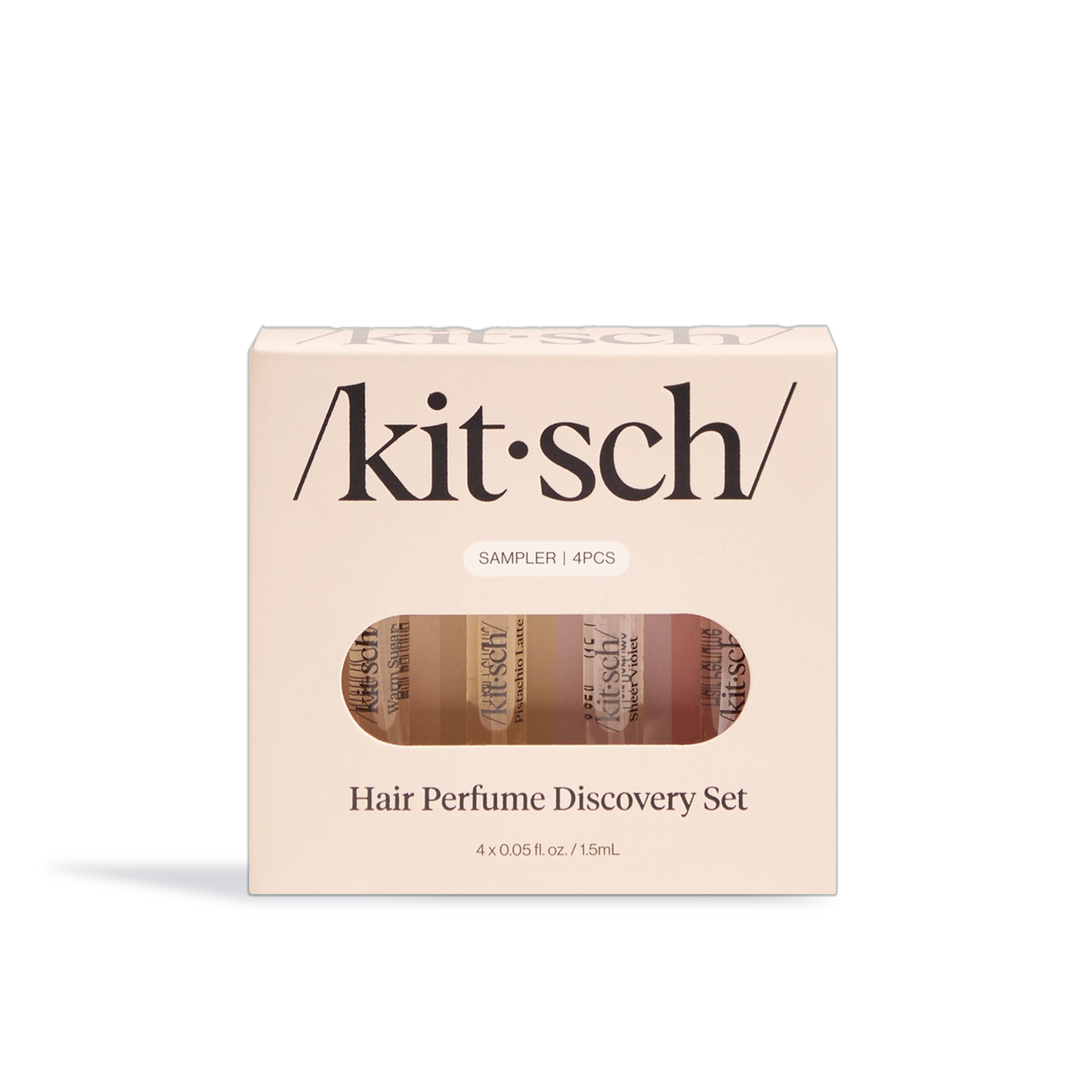 Kitsch hair perfume set by Innovate the Label hair perfume discovery set with 4 mini bottles