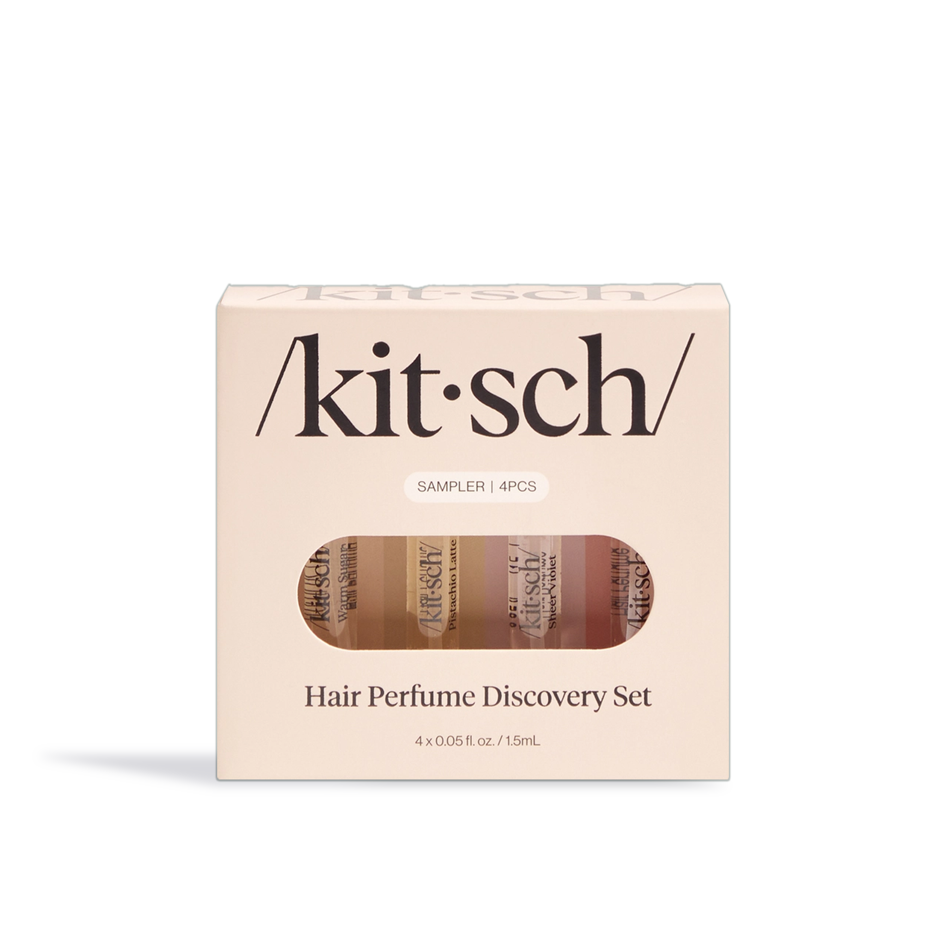 Kitsch hair perfume set by Innovate the Label hair perfume discovery set with 4 mini bottles