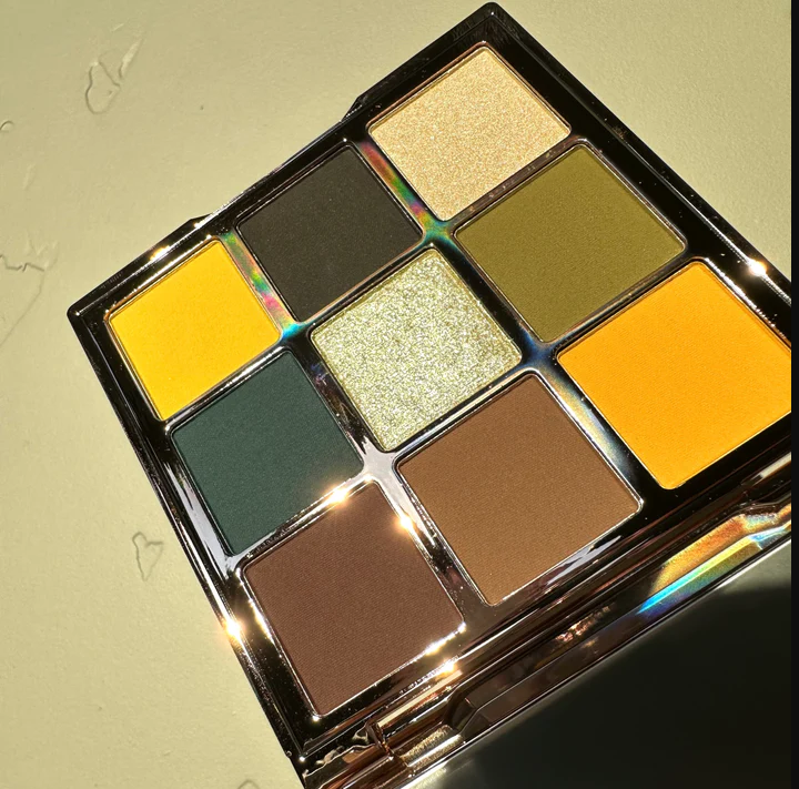 Innovate the Label Carne Asada inspired eyeshadow palette with nine vibrant and earthy shades
