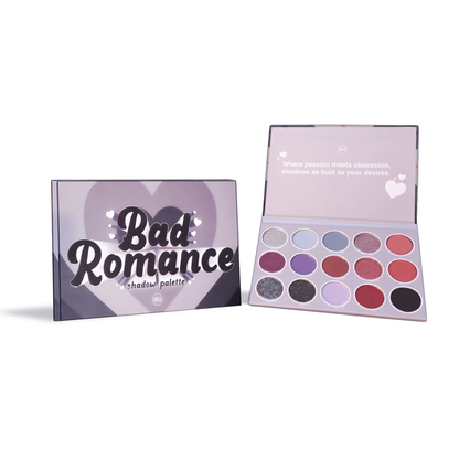 Innovate the Label Lurella Bad Romance eyeshadow palette with 15 multi-tone shades in purple packaging