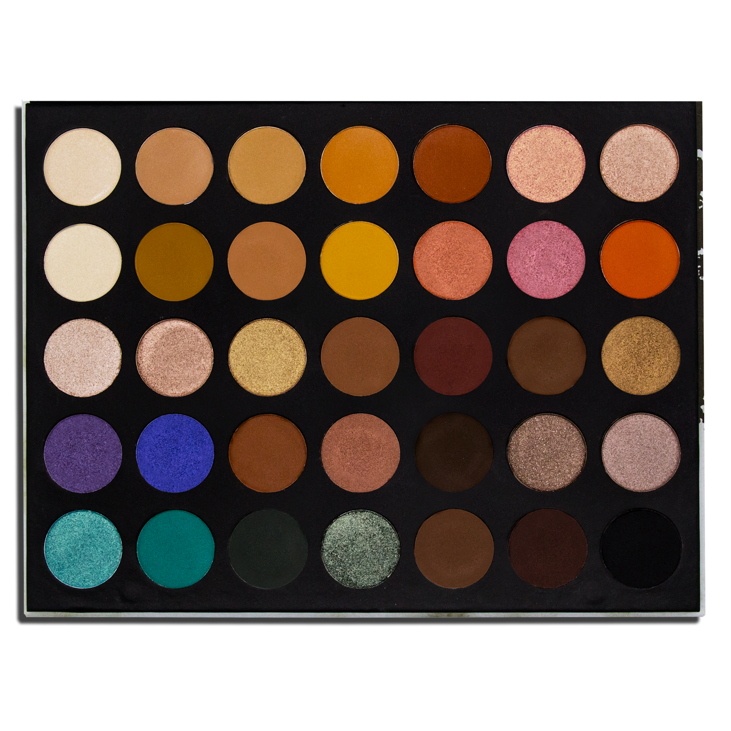 The Makeup Shack ocean breeze eyeshadow palette with 35 vibrant matte and shimmer shades