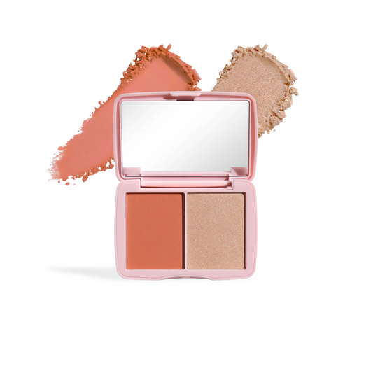 Half Caked Double Dipper Color Duo – Radiant Blush & Highlighter Duo