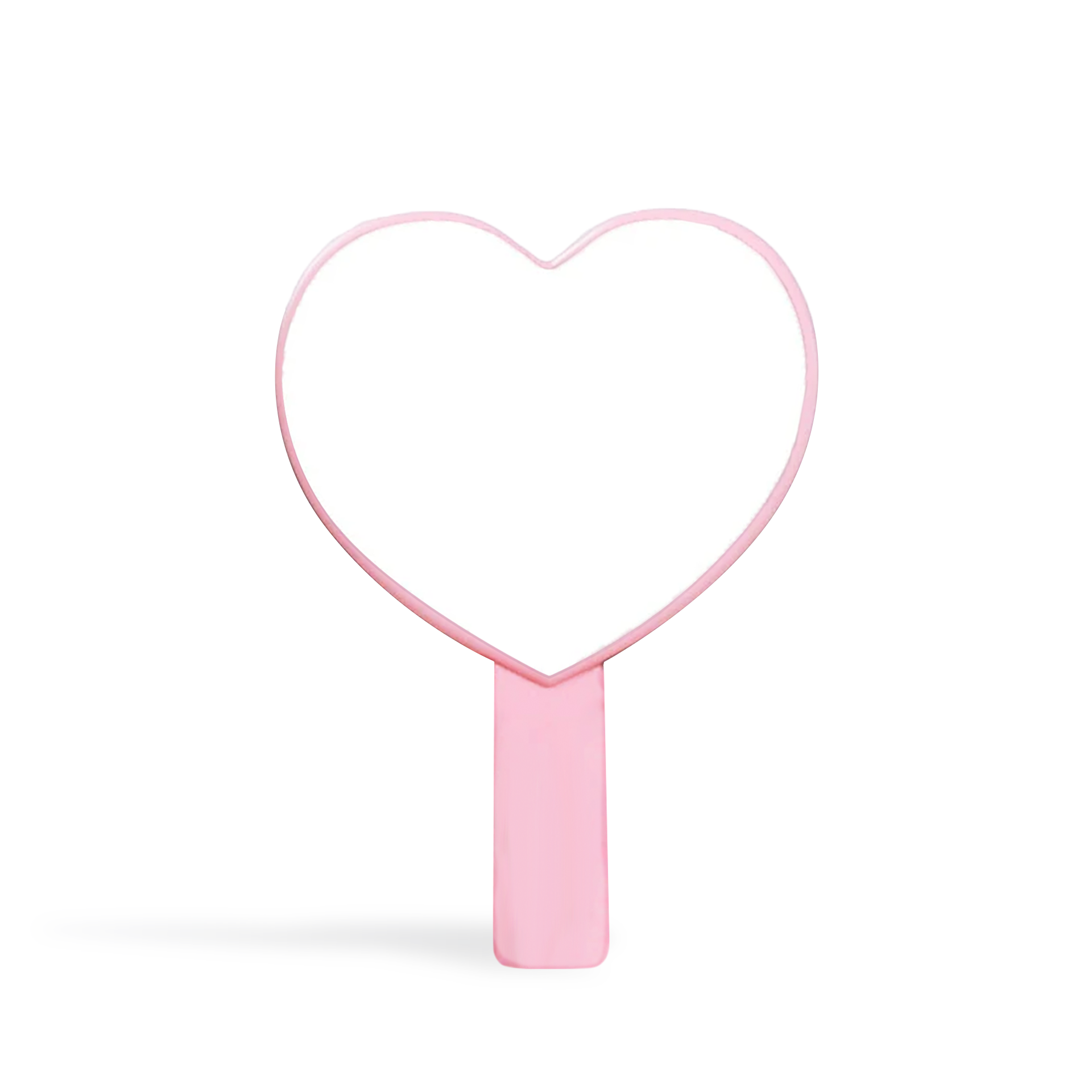 Pink heart shaped makeup mirror with a stylish design for beauty enthusiasts