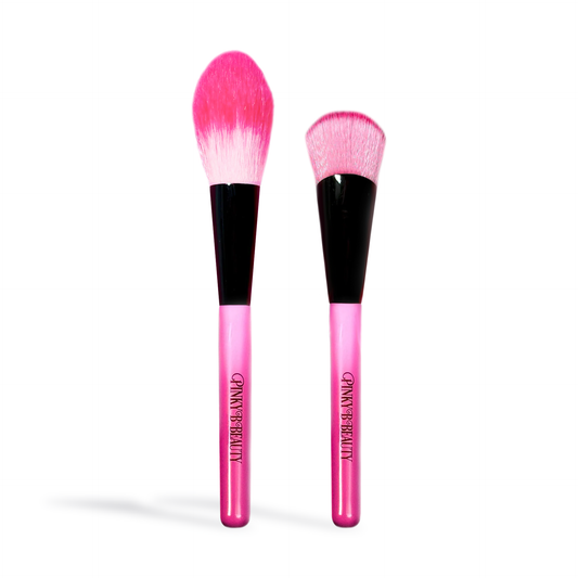 Pinky B Beauty Brush Duo Face & Contour Pretty in Pink 2-Piece Set