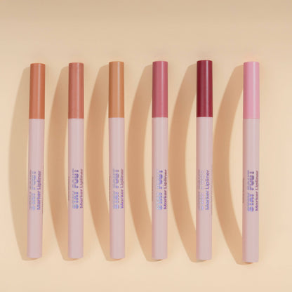 Innovate the Label rosewood lip marker set of six creamy lip liners in neutral to mauve shades