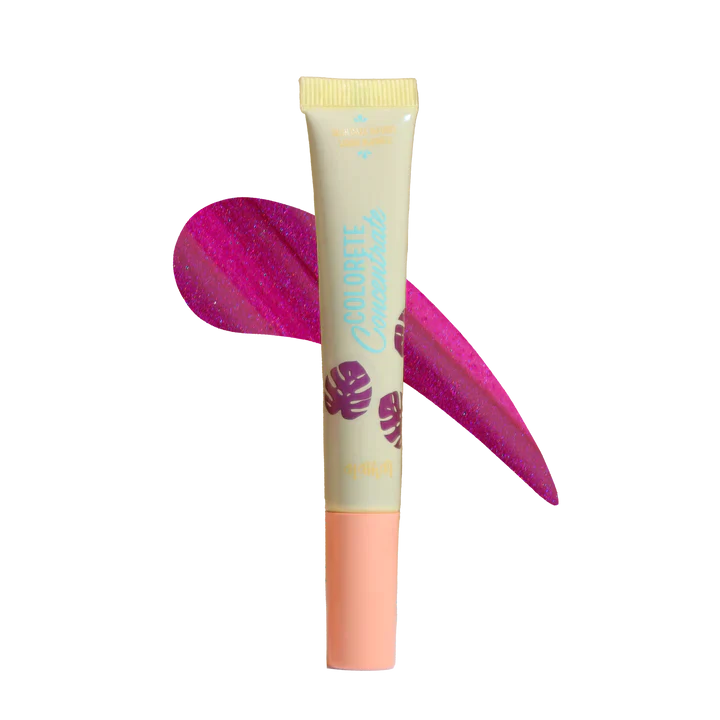 Innovate the Label Alamar liquid blush tube with bright pink swatch on black background