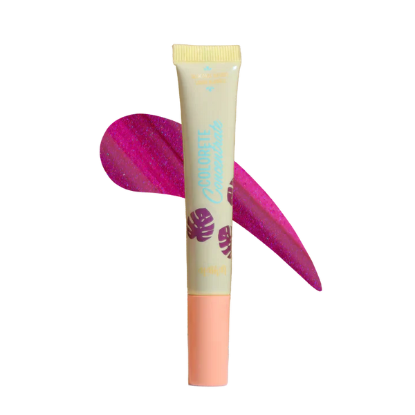 Innovate the Label Alamar liquid blush tube with bright pink swatch on black background